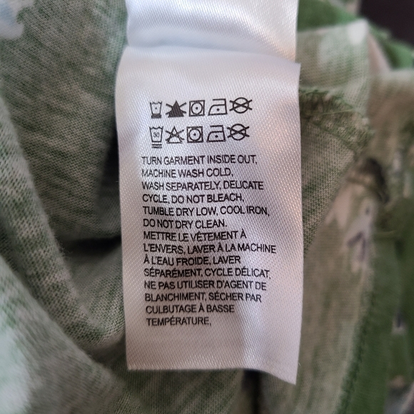 Lucky Brand Green floral short sleeved top - Picture 10 of 10